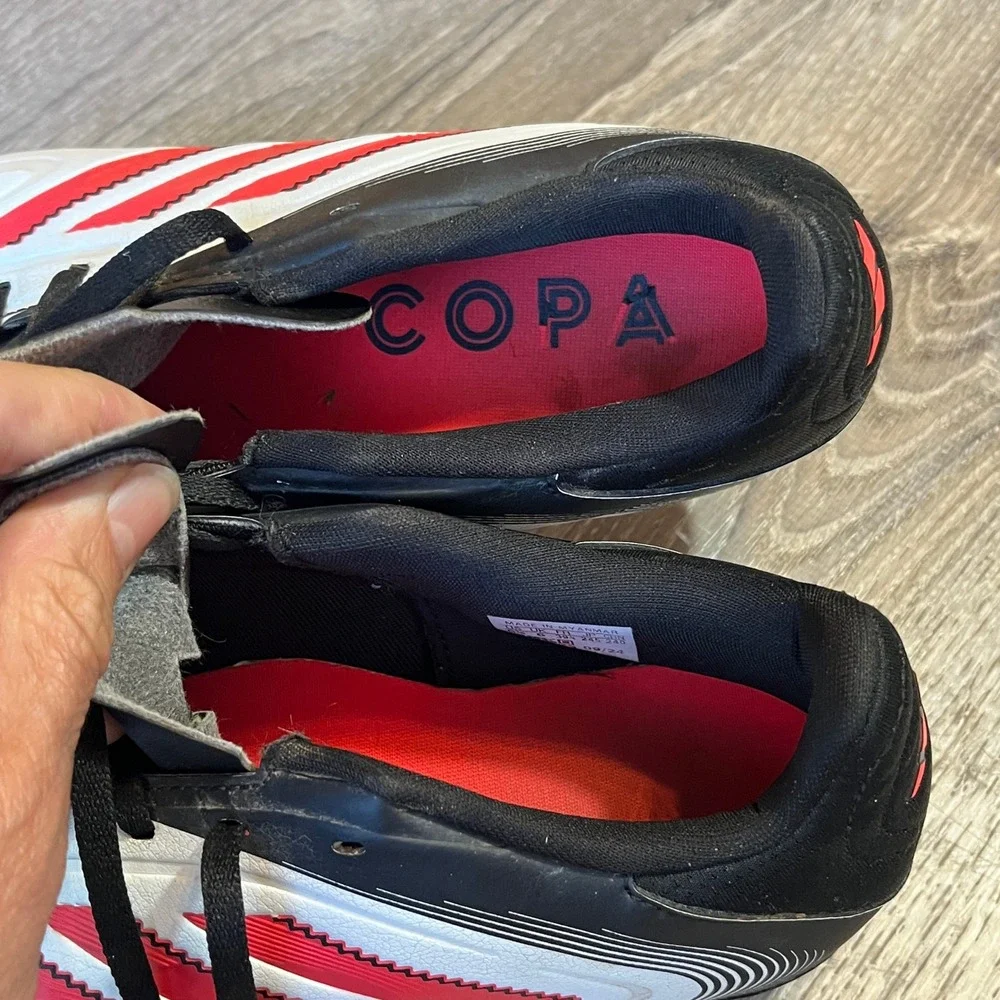 Adidas Copa Pure 2 League FG Soccer Cleats White Black Red IE1173 Mens 6.5